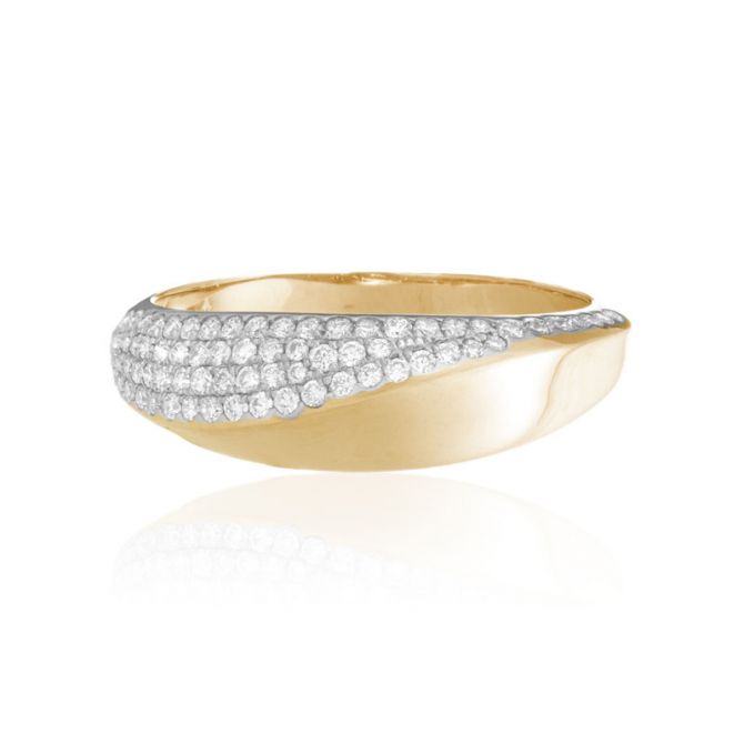 Juniper Diamond & Yellow Gold Band Ring