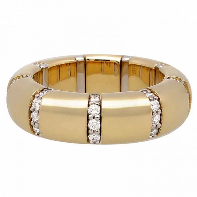 Roberto Demeglio PURA GOLD Ring with Diamonds in Yellow Gold