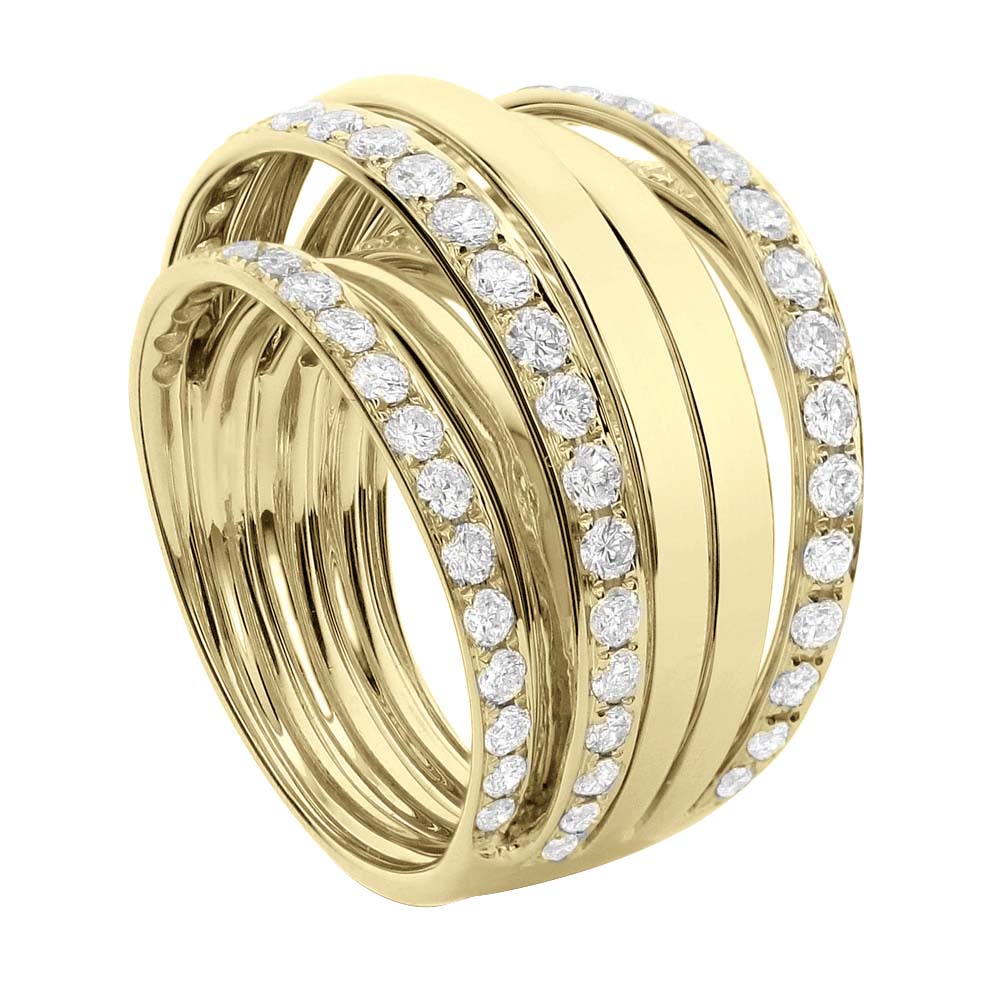 Diamond 9 Row Wrap Ring in Yellow Gold | Borsheims