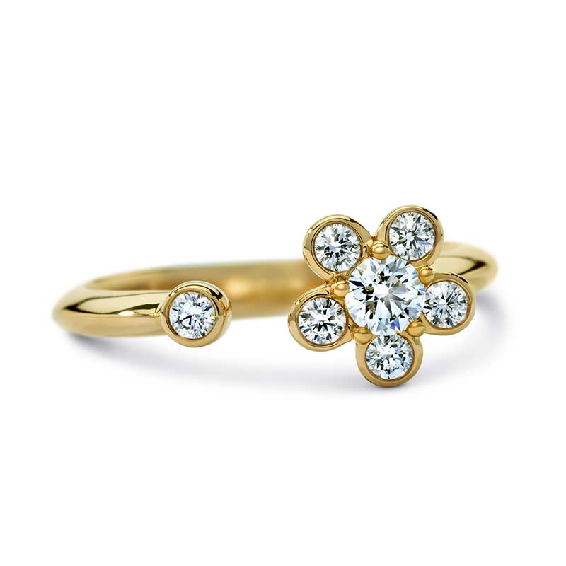 Atelier Swarovski DIAMA Swarovski Created Diamond Bloom Flower Ring in ...