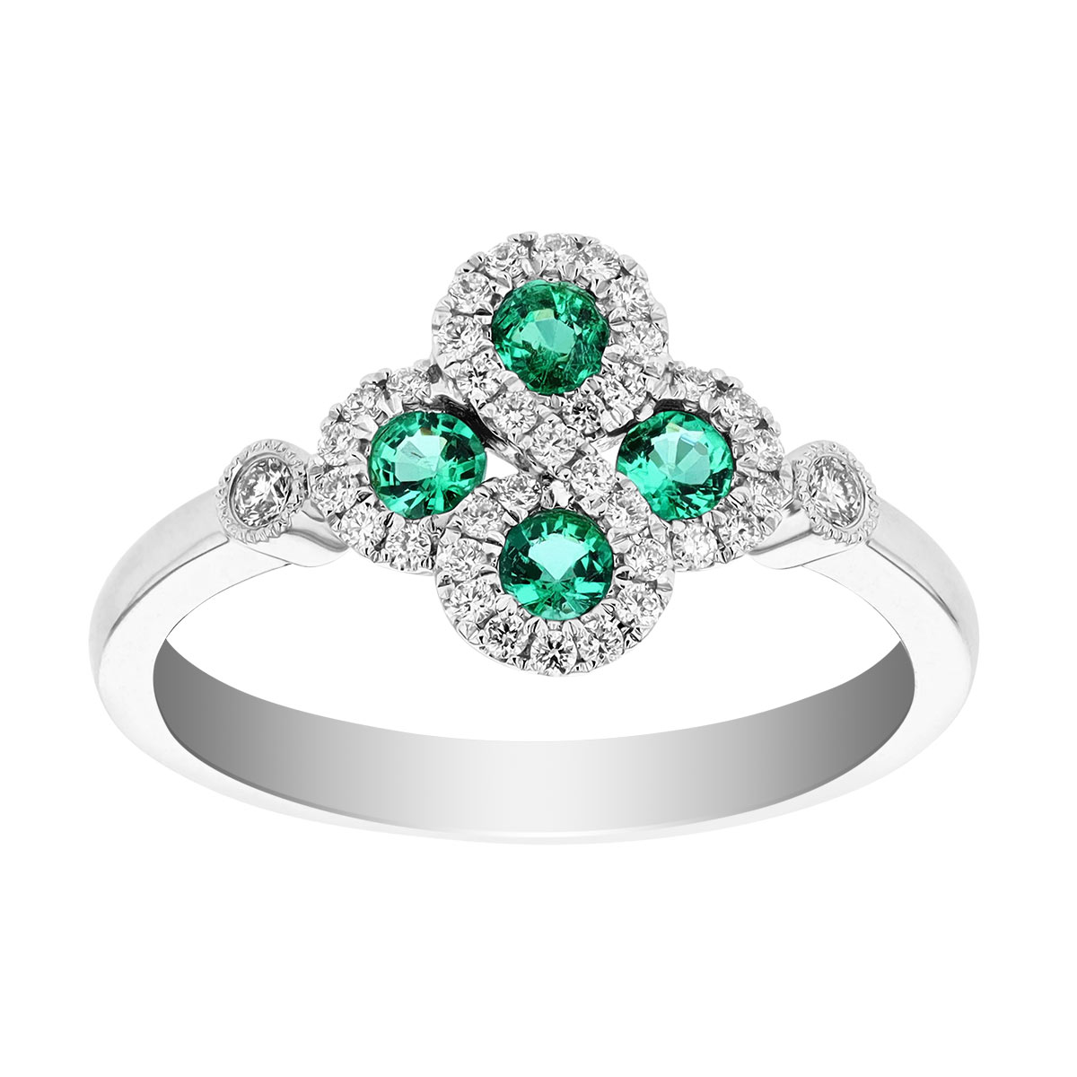 Emerald clover store ring