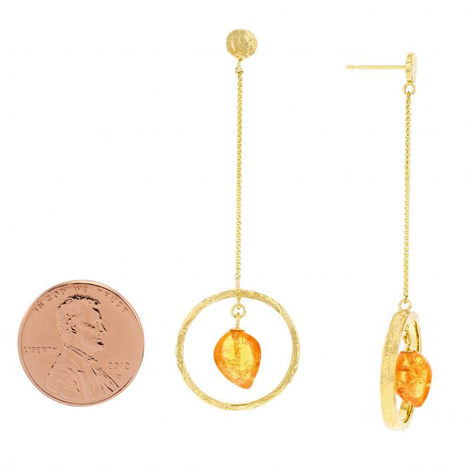 Lagrima Earrings Patacón Seed Earrings Yellow Gold Earrings 