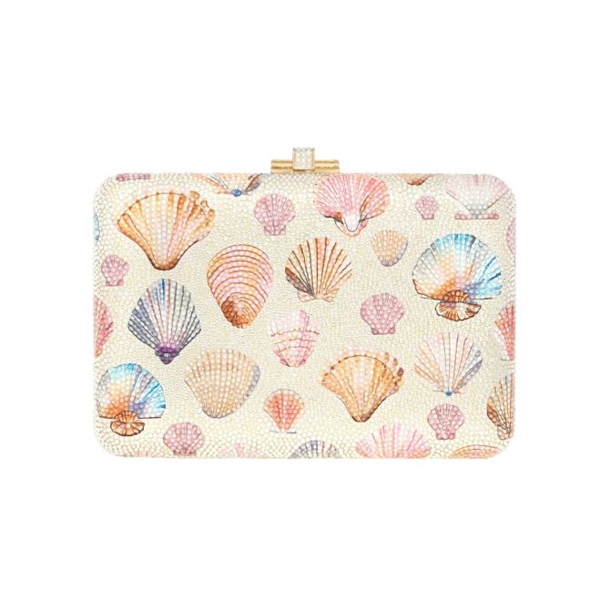 Judith Lieber Slim Slide Clutch, Shell Beachcomber