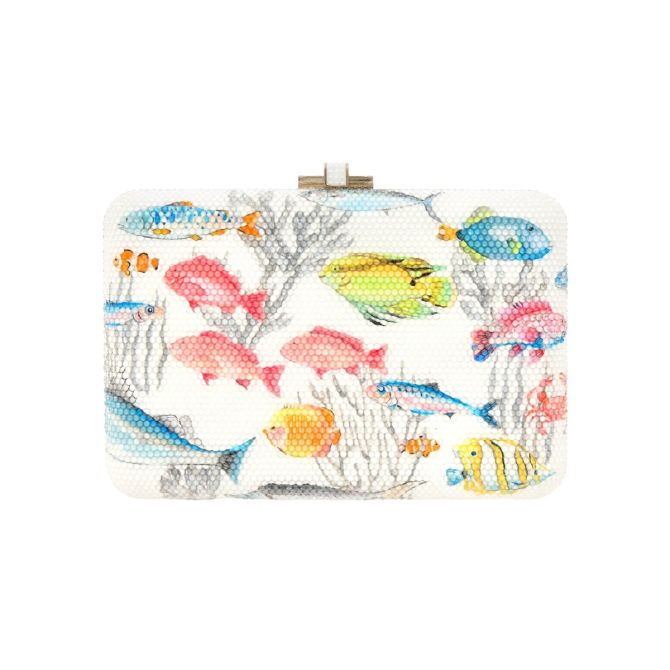 Judith Lieber Slim Slide Clutch, Watercolor Fish