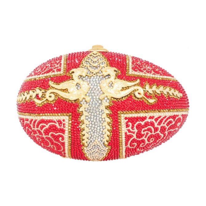 Judith Leiber Dragon's Egg Dragon Realm Clutch, Red