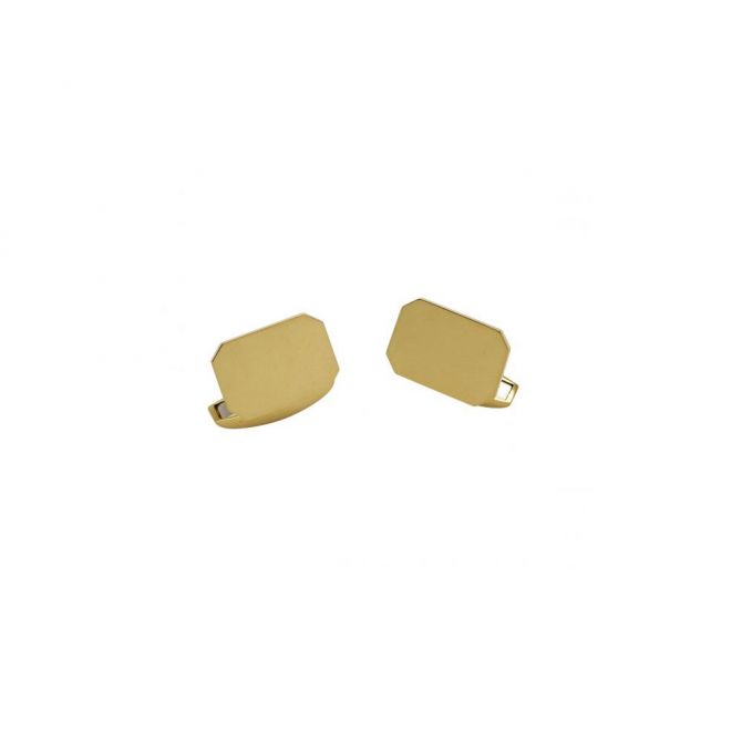 Deakin & Francis Yellow Gold Rectangle Cut Corner Cufflinks