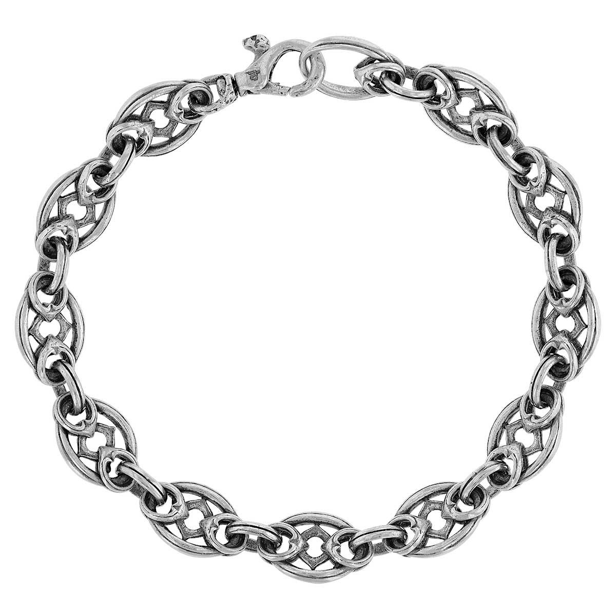 John Varvatos Sterling Silver Interconnected Oval Link Chain Bracelet ...