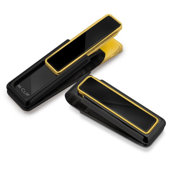 M-Clip Black Tone Stainless Steel & Gold Money Clip