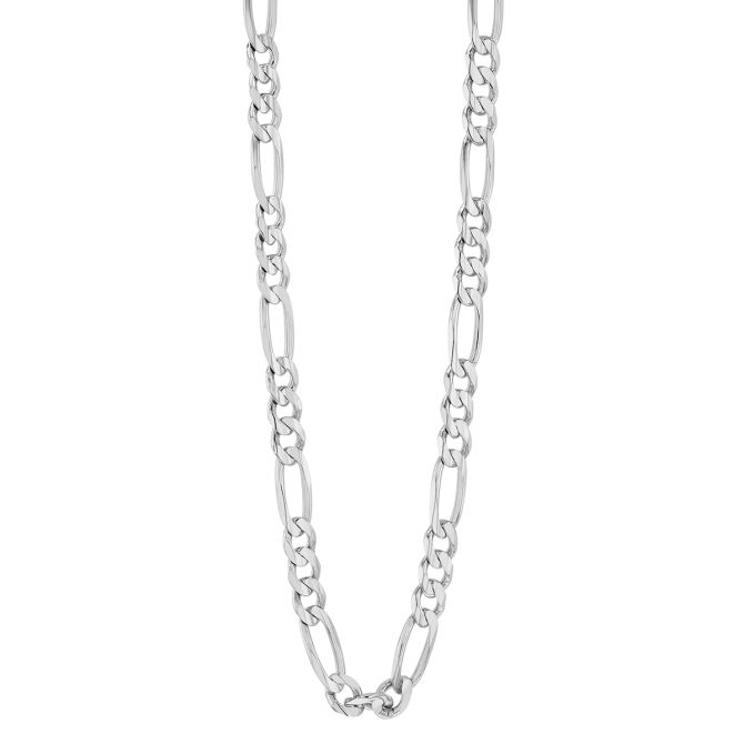 Sterling Silver Men's Figaro Chain, 5.8 mm, 22"