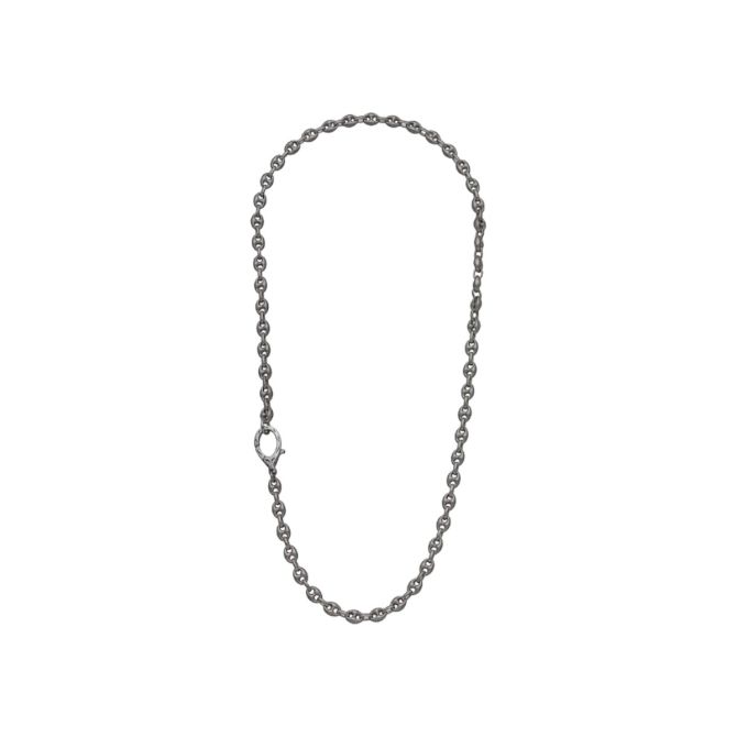 Marco Dal Maso Ulysses Oxidized Silver Marine Link Chain Necklace, 22.5"