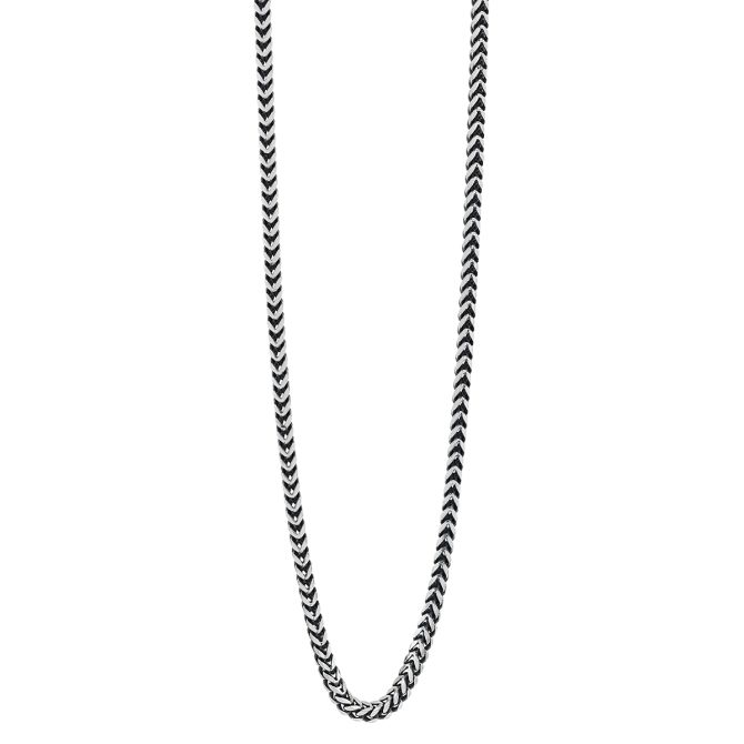 Oxidized Silver Men's Franco Chain, 2.5 mm, 20"