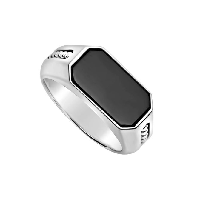 Lagos Anthem Onyx Octagon Ring, 10