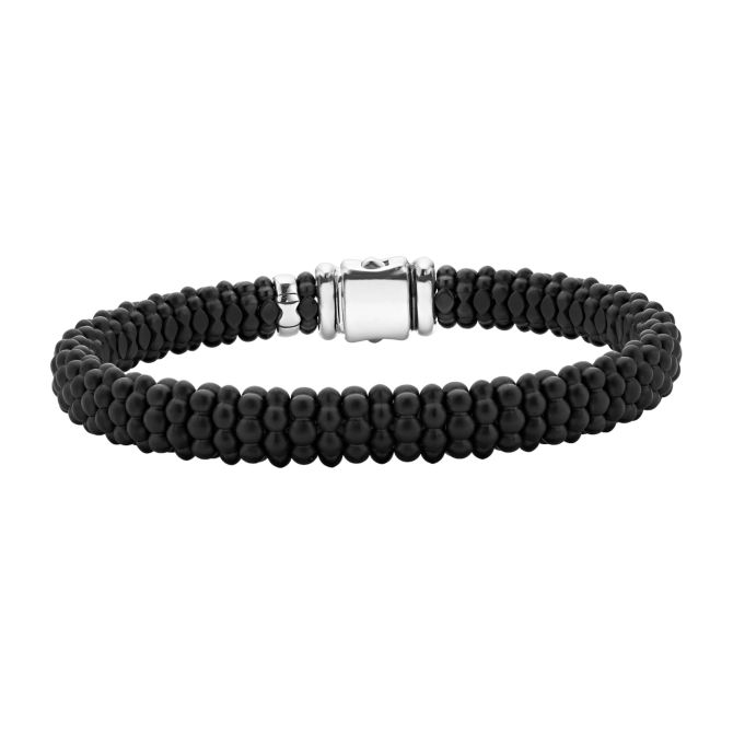 LAGOS Black Caviar Matte Ceramic Beaded Bracelet, 9 mm