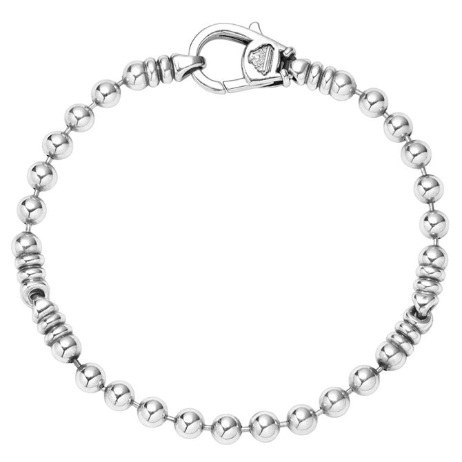 LAGOS Anthem Silver Caviar Beaded Bracelet, Size L