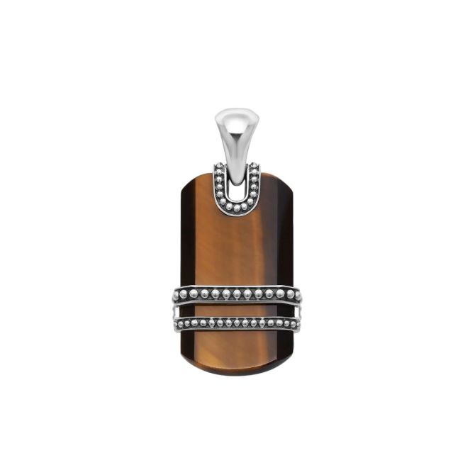 Lagos Anthem Tag Amulet, Tiger Eye