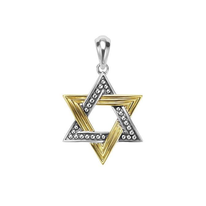 Lagos Two-Tone Star of David Amulet