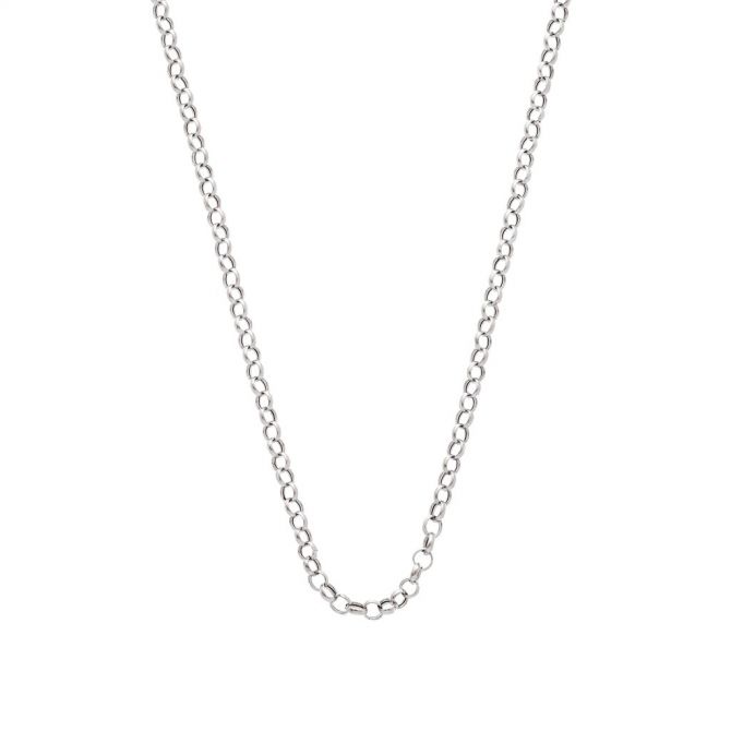 White Gold Rolo Chain, 20"