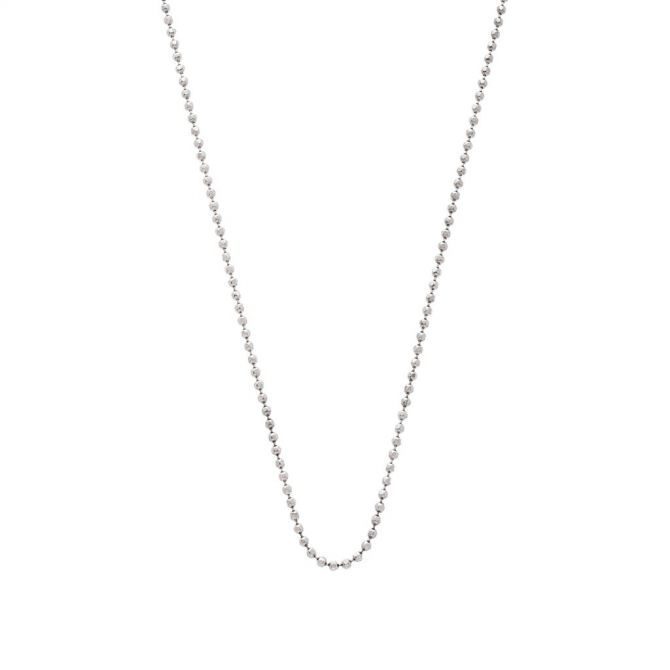 White Gold Ball Chain, 16"