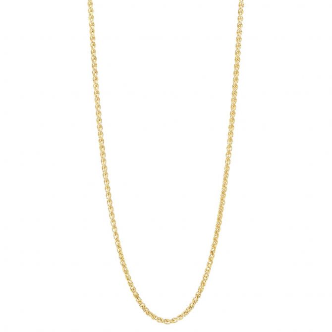 Yellow Gold 1.02 mm Wheat Chain, 22"