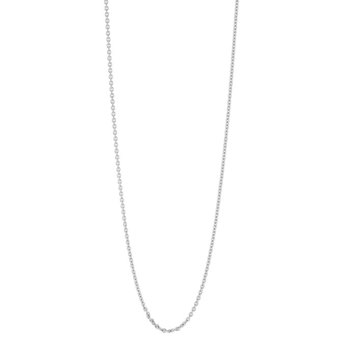 White Gold 0.90 mm Cable Chain Necklace, 22"