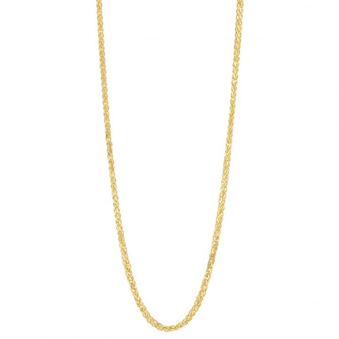 Yellow Gold 1 mm Wheat Chain, 22"