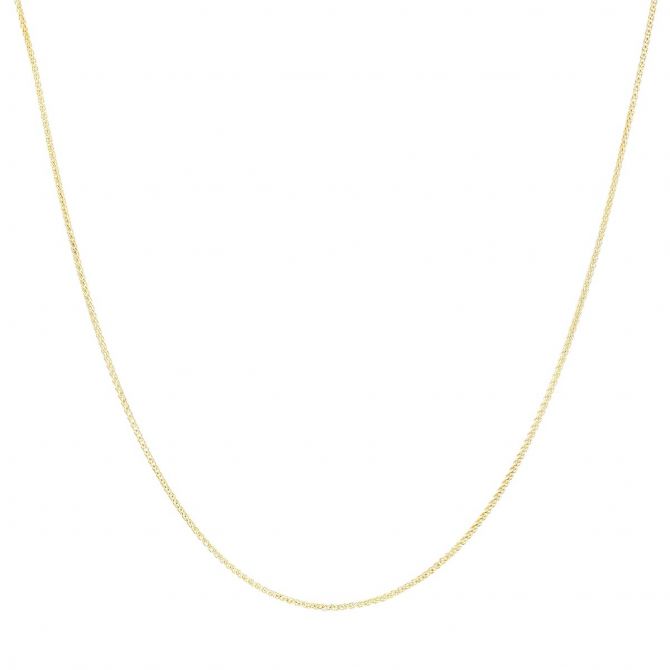 Yellow Gold 1 mm Wheat Chain, 18"