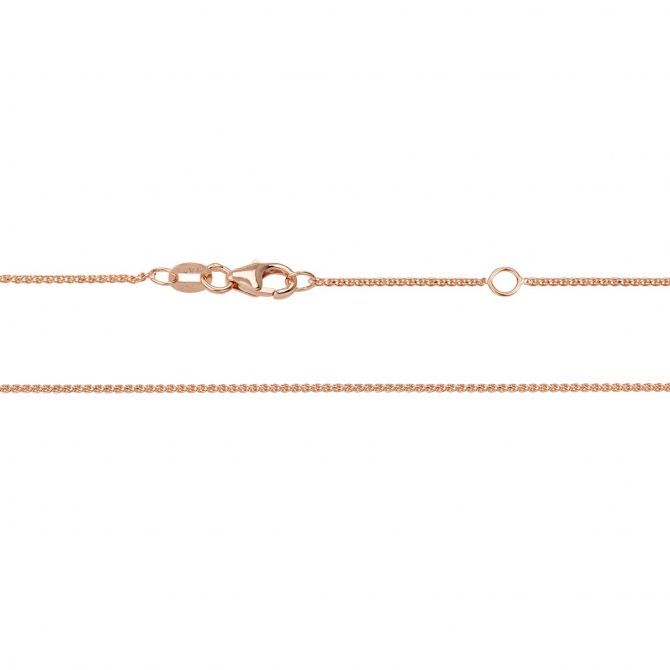 Rose Gold 1 mm Wheat Chain, 18"