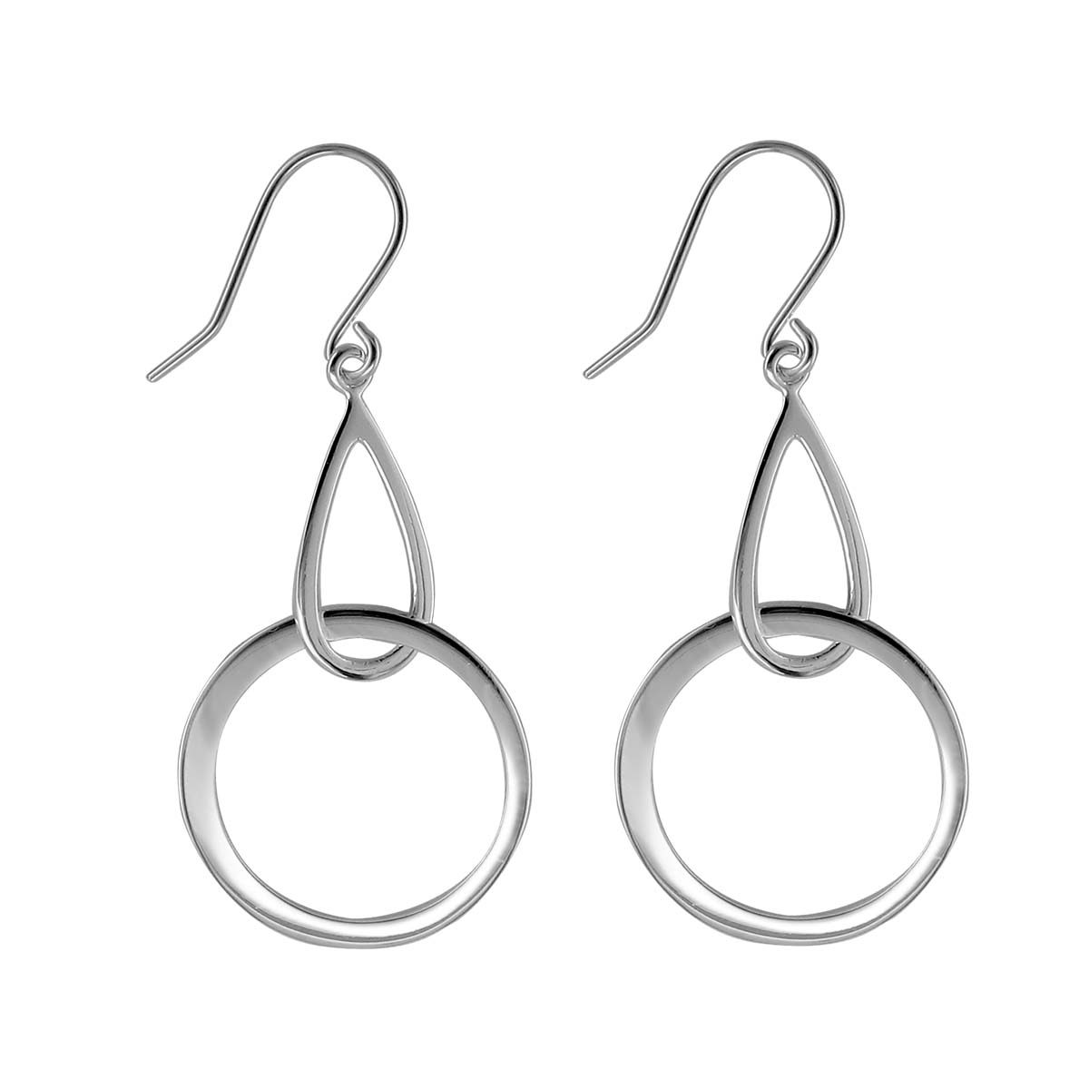 Sterling Silver Open Circle & Teardrop Dangle Earrings | Borsheims