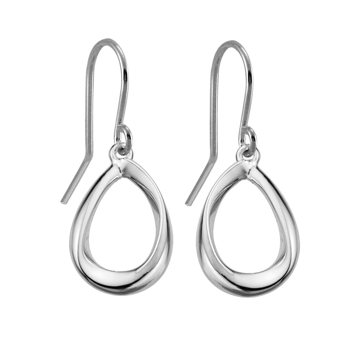 Sterling Silver Beveled Teardrop Dangle Earrings | Borsheims