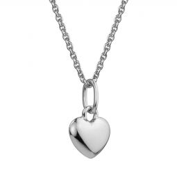 Image for Sterling Silver Mini Heart Pendant, 15"