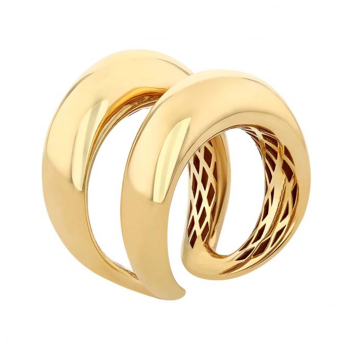Roberto Coin Oro Classic Yellow Gold Hug Ring | 915042AY6500