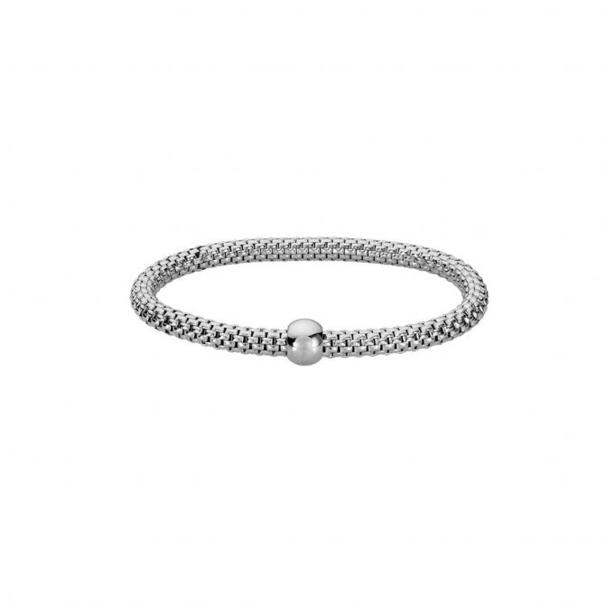 Sterling Silver Linked Rope Stretch Bracelet