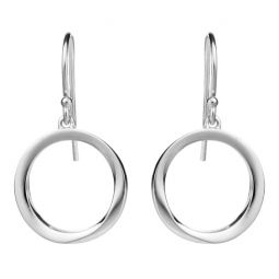 Image for Sterling Silver Open Circle Dangle Earrings