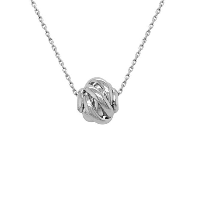 Sterling Silver Knot Pendant Necklace, 18.5"