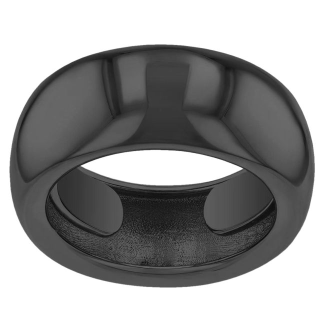 Pesavento Sterling Silver & Ruthenium Wide Band Ring