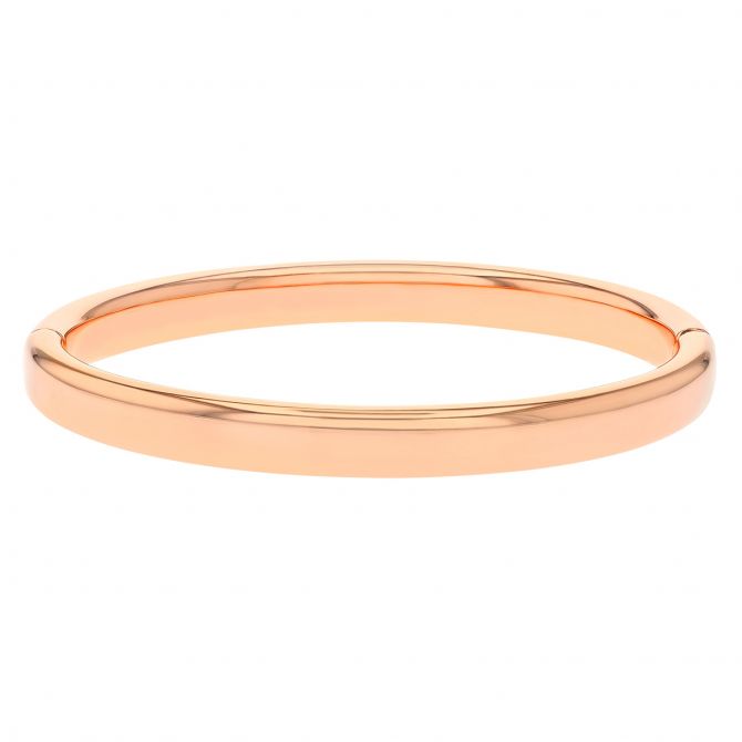 Pesavento Rose Tone Rounded Edge Bangle Bracelet