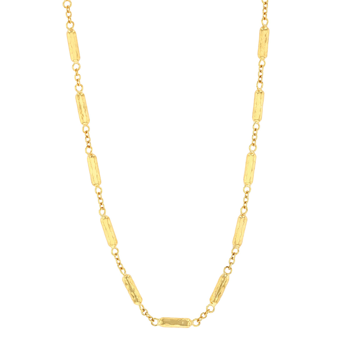 Gurhan Vertigo 24K Yellow Gold Bead Link Necklace, 18