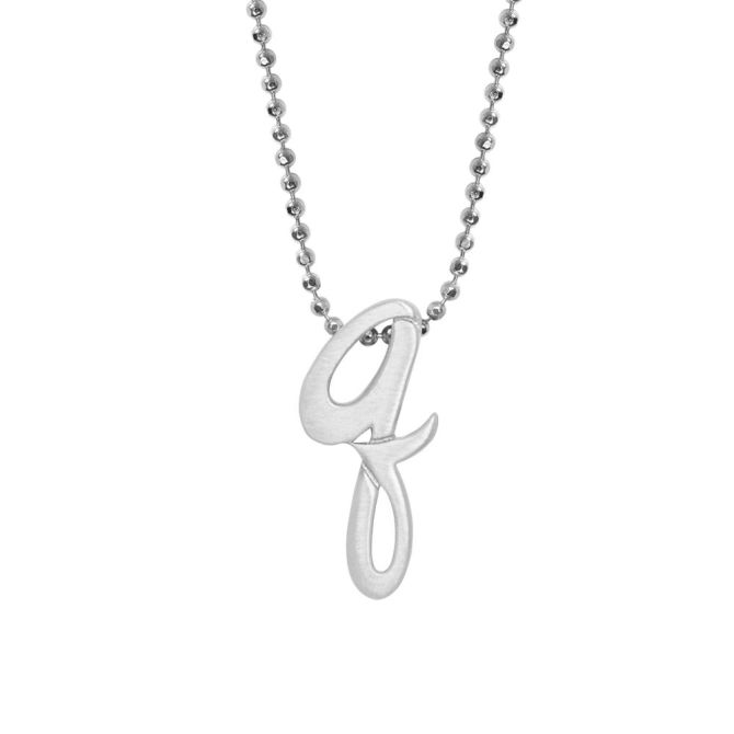 Alex Woo Little Autograph Sterling Silver Q Initial Charm Necklace, 16"