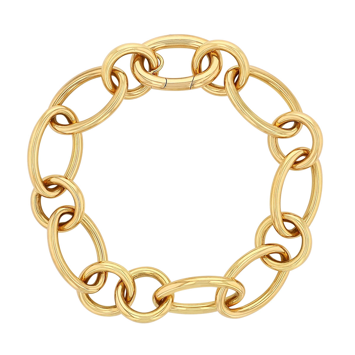 Roberto Coin Yellow Gold Alternating Oval & Round Large Link Chain ...