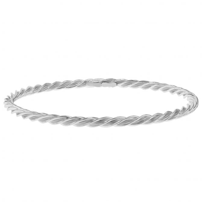 Sterling Silver Twisted Bangle Bracelet