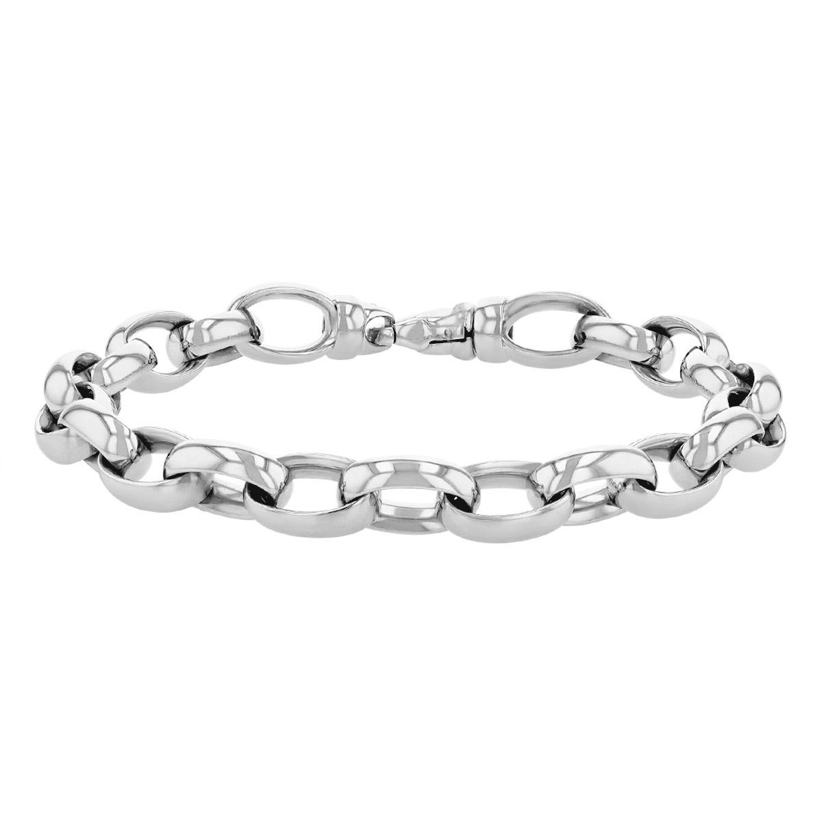 Roberto Coin White Gold Large Link Chain Bracelet, 9