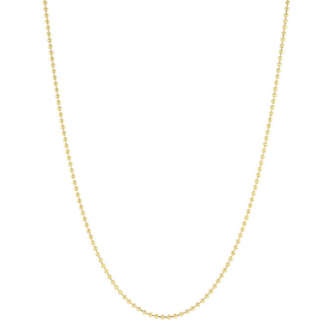 Yellow Gold 2.5 mm Ball Chain, 22"