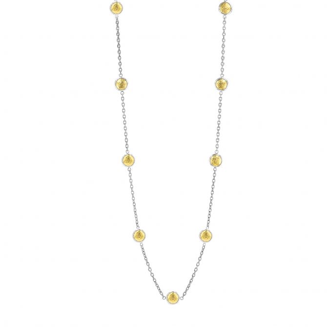 Gurhan Yellow Tone & Sterling Silver Station Necklace, 36"