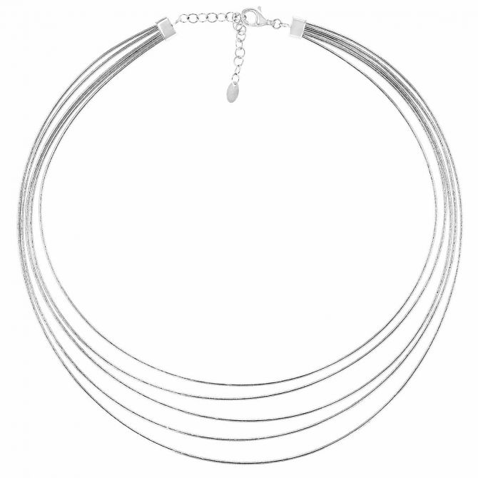 Pesavento DNA Spring Sterling Silver 5 Strand Necklace