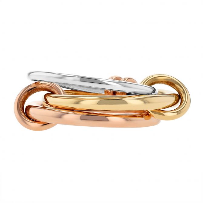 Spinelli Kilcollin Raneth Tri Tone Stacking Ring