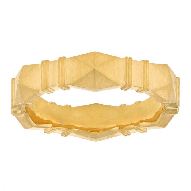 Erika Winters Viola Yellow Gold Wide Band Ring