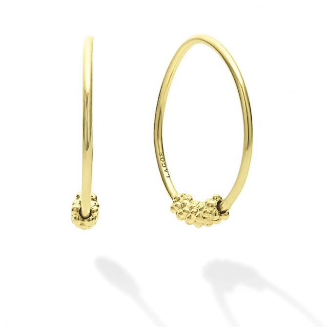 Lagos signature deals caviar hoop earrings