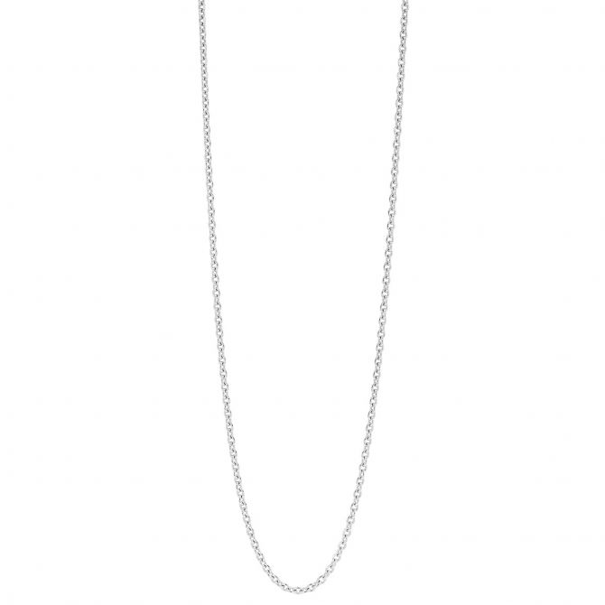 White Gold 1.5 mm Cable Chain, 16"