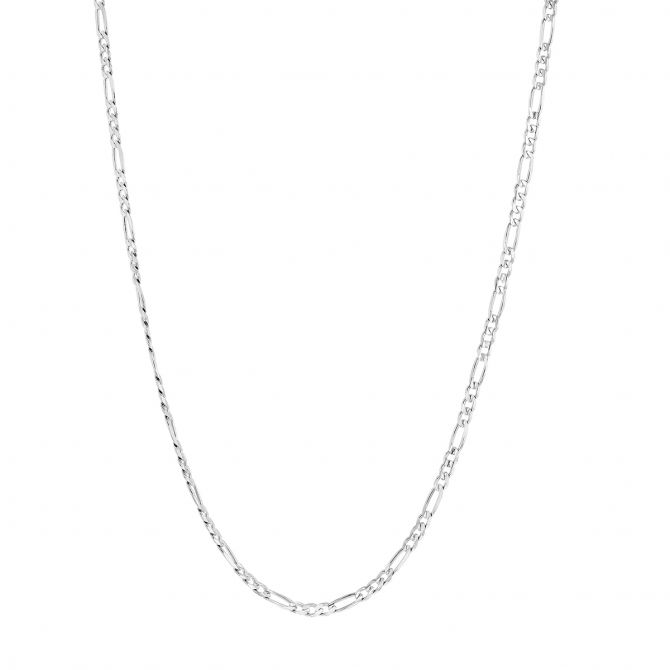 Sterling Silver 3.2 mm Figaro Chain, 24"