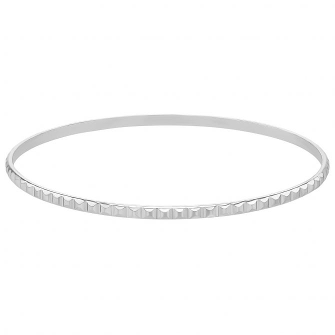 Children's Sterling Silver Square Bangle Bracelet